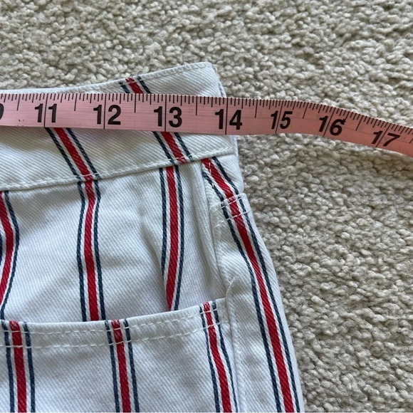 PACSUN Red White and Blue Denim Mom Shorts 4th of July Size 26 - Picture 11 of 12